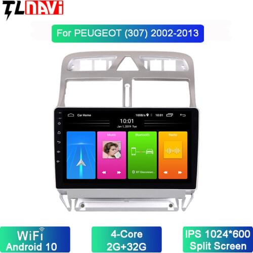 Android 10 IPS 2.5D Car DVD Player GPS Navigation Multimedia For peugeot 307 307CC 307SW Radio 2002-2013 car stereo