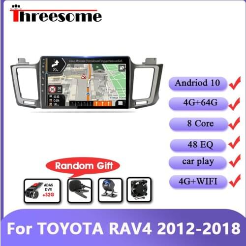 Android 10.0 8 Core 4G+64G 4G+WIFI Car Radio For TOYOTA RAV4 2012-2018 Navigation GPS Stereo Multimedia Video Player Carplay