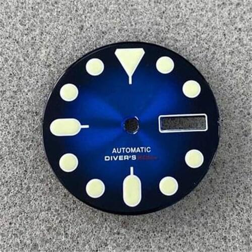 Watch Dial 28.5MM Dual Calendar for SKX007/009 for NH35/NH36/4R36 Movement (with S Logo)