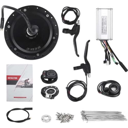 Electric Bike 36V 500W Rear Wheel Hub Motor Electric Bicycle Conversion Kit with KT-900S Display Meter for 12G Wheel