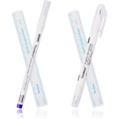 Surgical Skin Marker for Eyebrow Skin Marker Pen Tattoo Skin Marker Measure Measuring Ruler Set Tool