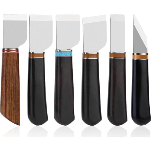 KAOBUY Design Sharp Professional Leather Cutting Knife Leather Craft Skiving Tool High Speed Steel,Damascus Steel