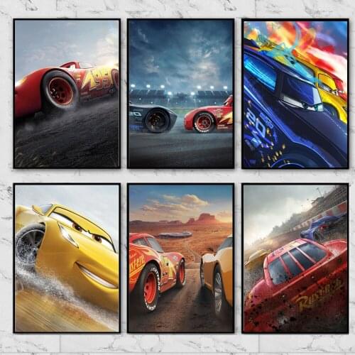 Canvas Painting Graffiti Art Disney Animation Cars Cartoon Abstract Posters and Prints Wall Art Picture for Living Room Decor