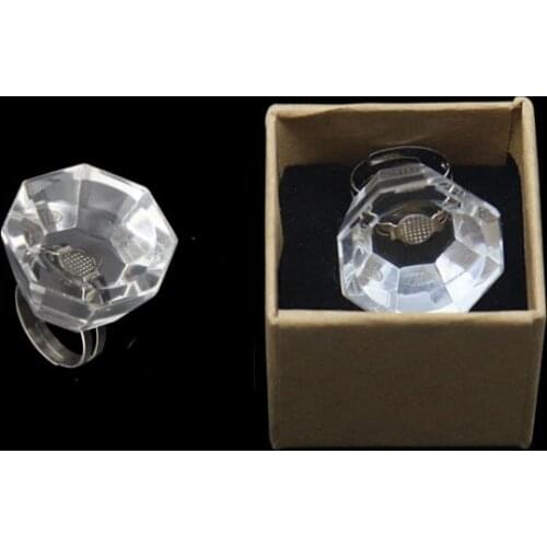 Grafting Eyelash Glue Dedicated Finger Tray Crystal Ring Eyelash Extension False Eyelash Holder Professional Too