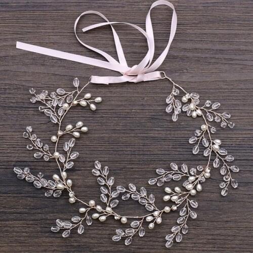 Mingli Tengda Headwear Rose Gold Crystal Hair Band Wedding Bridal Accessories Bride Ornaments Sposa Garland Can Adjusted Tiara