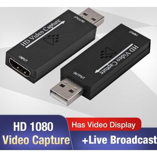 Mini Video Capture Card USB 2.0 Video Grabber Recorder Box for PS4 Game DVD Camcorder HD Camera Recording Live Streaming