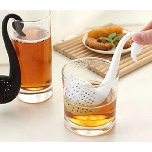 Reusable Teapot Teabags Spice Loose Tea Leaf Herbal Tool 1PC Tea Strainer Tea Infuser Little Swan Shape Tea Filter