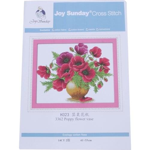 New Releases Cross Stitch Kits Patterns Embroidery Kit - py Flower Vase 14CT 41x33cm