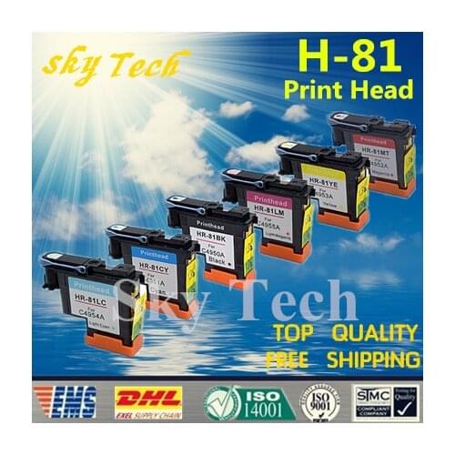 One set 6 pcs Remanufactured Print Head For HP81 , For For Hp DesignJet 5000 5500 printer