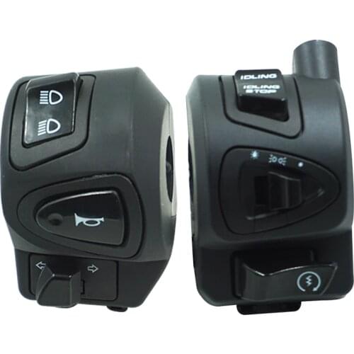 7/8" 22mm Motorcycle Switches Motorbike Horn High/Low Beam Headlight Turn Signal Start Stop Handlebar Control Switch Buttons