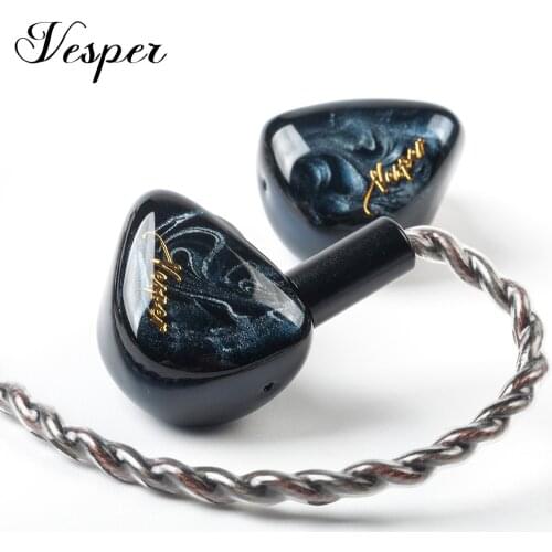 QOA Vesper-QOA Adonis 1BA+1DD Hybrid Driver Headphone HIFI DJ Monitor Earphone Earbuds Headset With 2Pin Detachable Cable KZ ZSX