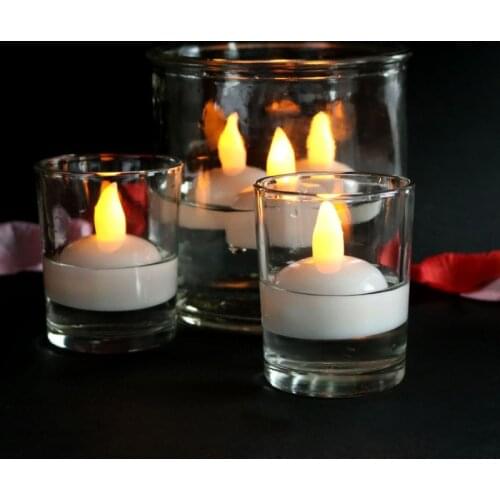 12pcs/lot Romantic Flameless Floating Candles Wedding Party Supplies Decoration Waterproof Home Decor DIY Candles