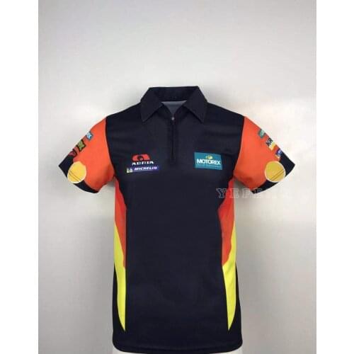 Motorbike Motocross For Ktm Red Color Bull Motorsport Outdoor Motorcycle Quick-Drying Sports Suit Riding Polo Shirt