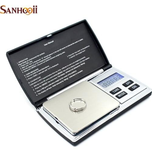 SANHOOII 500g x 0.01g Digital Precision Scales for Gold Jewelry Pocket Balance with Back Light Electronic Libra scales jewelry