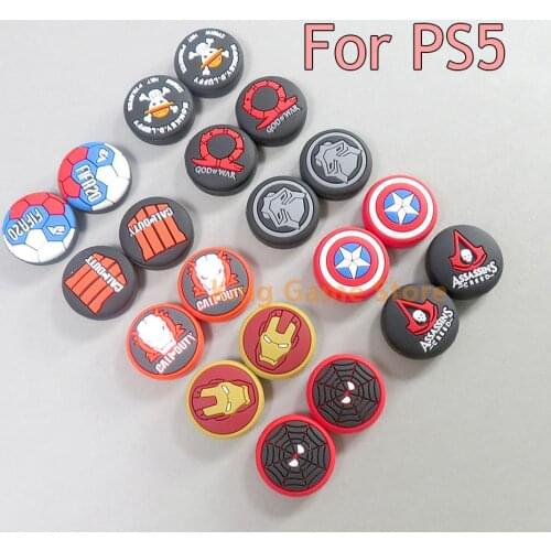 80PCS Replacement Silicone Thumb Grip Stick Cap For Sony PS4 PS5 Controller Joystick Cap Cover for Playstation 5 Accessories