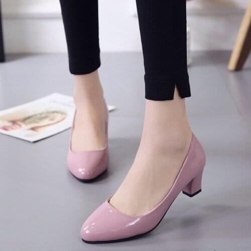 Female Pumps Nude Shallow Mouth Women Shoes Fashion Office Work Wedding Party Shoes Ladies Low Heel Shoes Woman Autumnss54