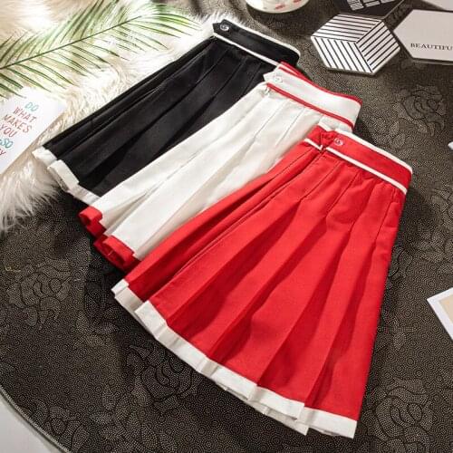 Japanese School Hight Waist 3 Colors Pleated Skirt Student Cosplay Anime Mini Skirt Uniforms Sailor Suit Short Skirts For Girls