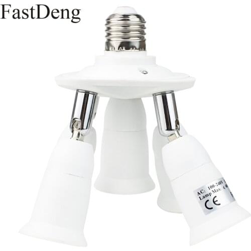 1 To 1/3/4/5 Light Adapter Converters Holder E27 To E27 Socket Splitter Led Lighting Lamp Split Adapter Bulb Holders Base Photo