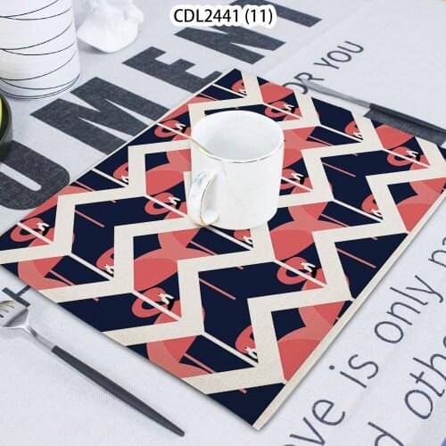 1 Pcs Lattice Line Pattern Geometric Printing Napkin Cloth Home Decoration Table Mat Cloth Tea Towel Coaster 42*32 Servilletas