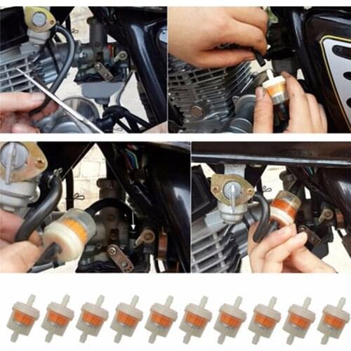 10x ATV Quad Petrol Gas Inline Fuel Filter Dirt Pit Bike Minimoto Motorcycle