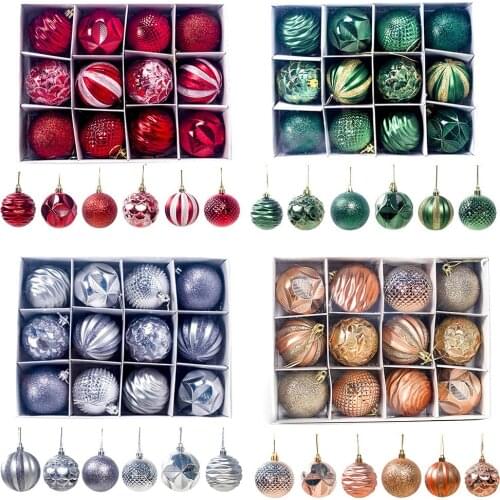 12pcs Shatterproof Christmas Tree Hanging Balls Pendants Ornaments Decoration for Home Shop Christmas Xmas Decoration tree balls