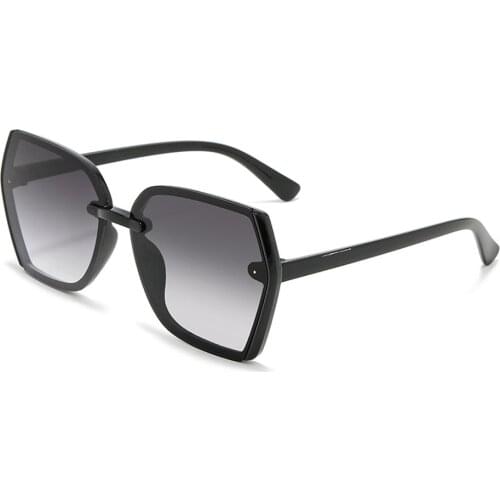 2021 Retro Polygon Sunglasses Women Large Square Men Sun Glasses Fashion Vintage Brand Design Street Beat Black Eyeglasses UV400