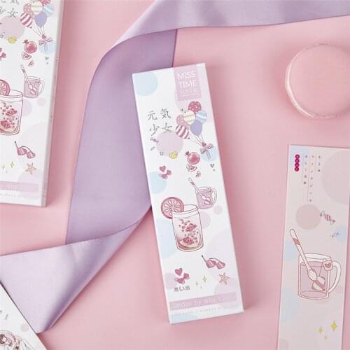 30 Pcs/Set Cool and Sweet Girl Paper Bookmark DIY Cute Pink Series Book Holder Message Card Stationery