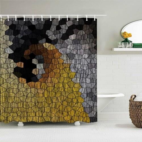 Scandinavian style 3D printing, painted, geometric, printed, shower curtain, waterproof, bathroom layout, home decoration