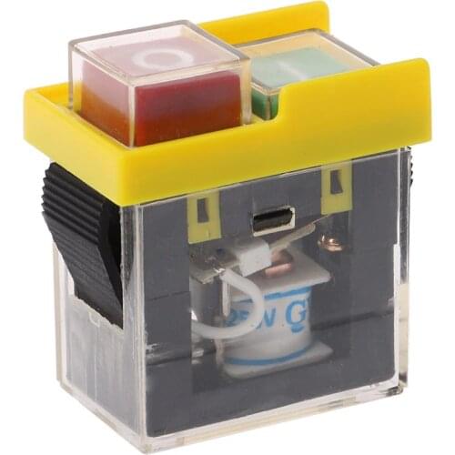 AC 250V 6A Waterproof Electromagnetic Push Button Machine Saw Cutter Drill On Off