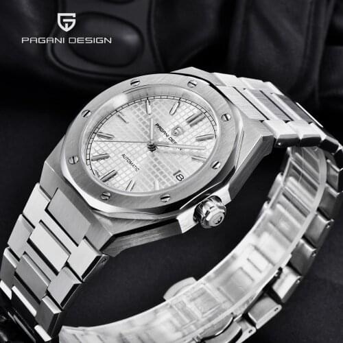 Pagani Design 2021 New Fashion Mens Sports Mechanical Watch Stainless Steel 100M Waterproof Night Light Automatic Watch Relogio