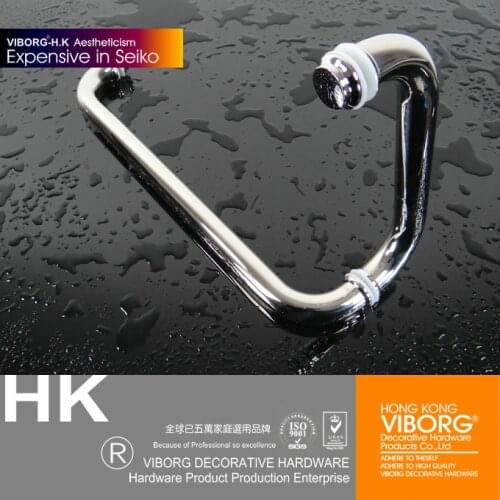 VIBORG SUS304 Stainless Steel Shower Door Handle +Bathroom Grab Bar,Shower Grab Bar Frameless Shower Door Handle Pulls,GS-R3083A