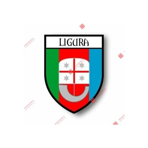 Personality Stickers Decal Souvenir Vinyl Car Shield City Flag World Crest Italy Liguria Racing Helmet Laptop Stickers