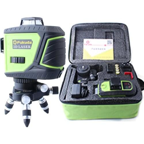Fukuda 3D MW-93T 12Lines Green/red Laser Levels Self-Leveling 360 Horizontal And Vertical Cross Super Powerful Green Laser Beam