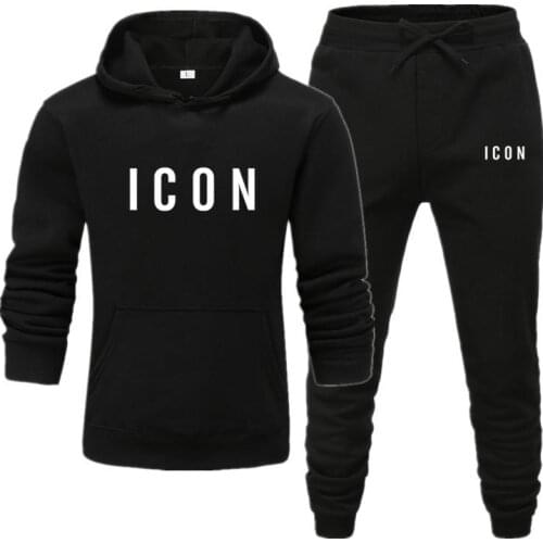 Mens brand fashion hooded pullover fitness sportswear two-piece suit 2020 new spring mens sportswear hoodie + pants suit