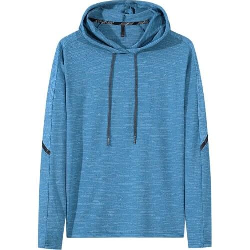 2021 Spring Autumn Mens Sports Sweater Hooded Long-sleeved T-shirt Quick-drying Breathable Running Fitness Clothes Sweatshirt