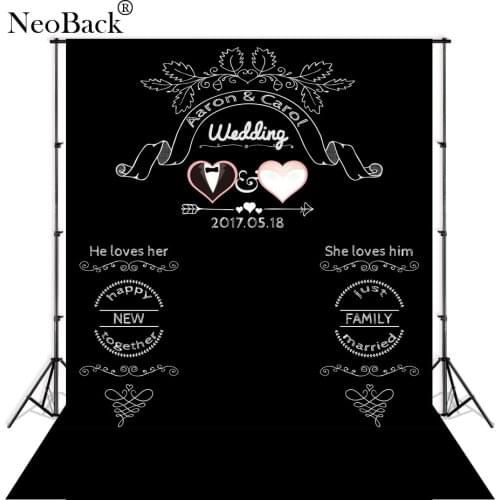NeoBack Custom blackboard Wedding Background Sweet love backdrop chalkboard DIY backdrop photocall Excluding Stand kit P3156