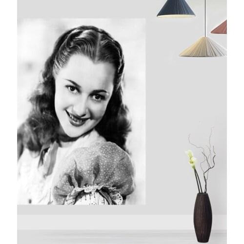 New Nice Olivia De Havilland Poster On The Wall Modern Anime/Movie/Abstract Rectangle Poster Silk Fabric Cloth Wall Art Unframed