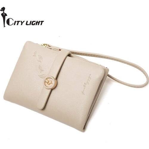 New Small Wallet Women Wristlet Brand Women Purse Soft Pu Leather Ladies Wallet Card Holder Mini Girl Purse Clutch Cartera