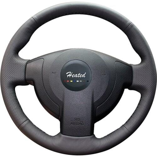 Steering Wheel Cover for Nissan QASHQAI X-Trail NV200 Rogue Hand Sewing Anti-slip Microfiber leather braid on the steering wheel