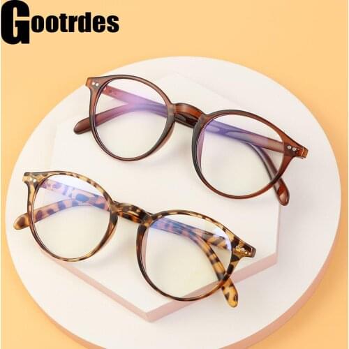 Retro Round Eye Blue Light Blocking Glasses Frame Optical Spectacles Frames Blocking Gaming Filter Eyeglasses Eyewear for Women