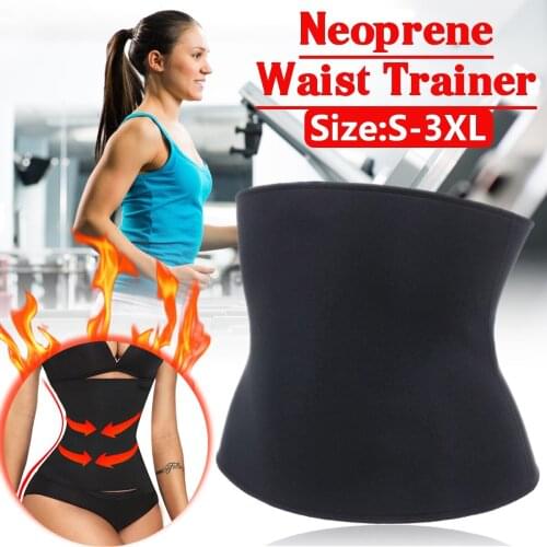 Black Slimming Loss Weight Trimming Tummy Control Waist Trainer Plus Size Sweat Fitness Belt Shapewear Sauna