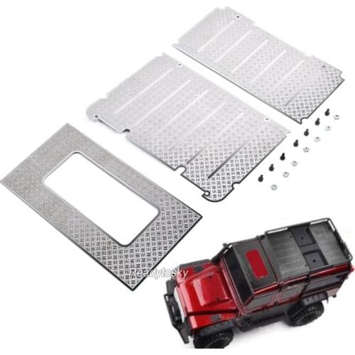 RC Model Decoration Metal Anti-skid Plate Luggage Rack Door Sunroof For 1/10 RC Crawler Car Defender Traxxas TRX4 TRX-4 82056-4