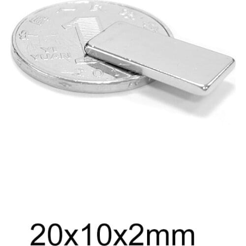 10~150pcs 20x10x2 mm Block Strong Rare Earth Magnet 20mmX10mm N35 20x10x2mm Rectangular Permanent Neodymium Magnet 20*10*2 mm