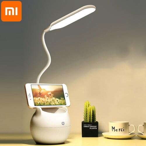 Xiaomi NEW 3500mAh Battery Table Lamp Led USB Rechargeable Desk Lamp Eye Protection Learning Children Bedroom Bedside Lamp