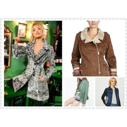 2021- Fashion brand desiguers spanish ladys thick winter coat