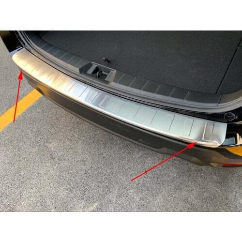 Rear Bumper Protector Sill Plate Cover Trims For 2019-2021 Subaru Forester New Style Steel