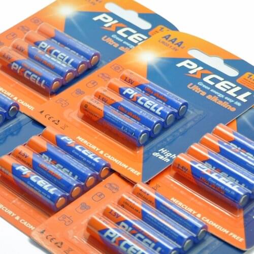 16Pcs PKCELL AAA alkaline batteries 1.5V LR03 3A single use Battery batteries For camera,calculator, alarm clock, mouse ,remote