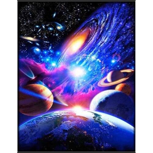 5D Diy Diamond Painting Planet Interstellar Space Embroidery Cross Stitch Crystal Mosaic Picture Decoration FC423