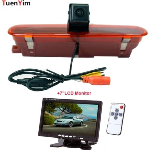 Car Brake Light Rear View Camera For FIAT Doblo (2010-Present)/OPEL Combo(2011-2018) With 7Inch LCD Monitor 2In1 Parking Kit