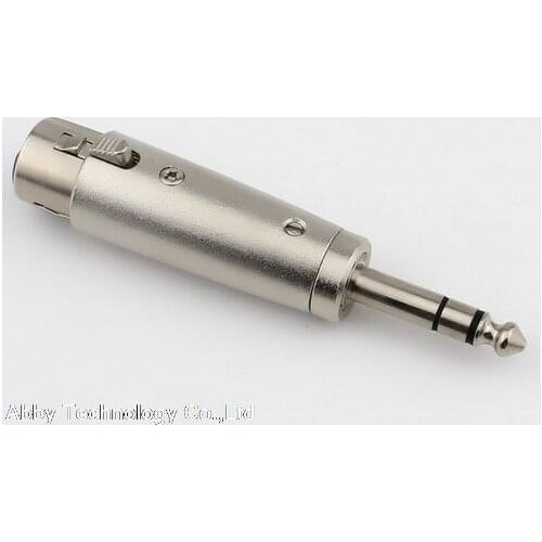 Free shiping 10PCS 3Pin XLR Female To 1/4" 6.35mm 3 Pole Stereo Mono Jack Male Plug Audio Cable Mic Adapter